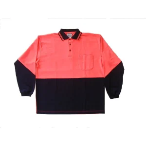 Polera manga larga flúor con reflectante